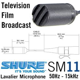 Shure SM11-CN Dinamik Yaka Mikrofon