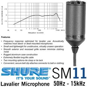 Shure SM11-CN Dinamik Yaka Mikrofon