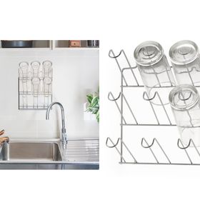Sia Duvar Monte 19x12x24 cm Bardak Düzenleyici Askı ve Kurutmalık Bulaşıklık