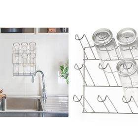Sia Duvar Monte 19x12x24 cm Bardak Düzenleyici Askı ve Kurutmalık Bulaşıklık