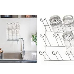 Sia Duvar Monte 19x12x24 cm Bardak Düzenleyici Askı ve Kurutmalık Bulaşıklık