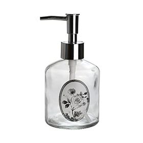 Sia Gül Desen 300 ml 7,6x15,5 cm Cam Sıvı Sabunluk
