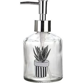 Sia Kaktüs 1 Desen 300 ml 7,6x15,5 cm Cam Sıvı Sabunluk