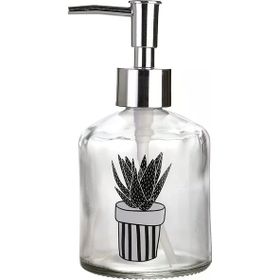 Sia Kaktüs 1 Desen 300 ml 7,6x15,5 cm Cam Sıvı Sabunluk
