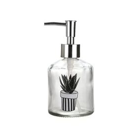 Sia Kaktüs 1 Desen 300 ml 7,6x15,5 cm Cam Sıvı Sabunluk