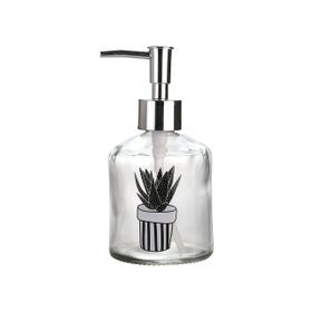 Sia Kaktüs 1 Desen 300 ml 7,6x15,5 cm Cam Sıvı Sabunluk