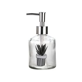 Sia Kaktüs 1 Desen 300 ml 7,6x15,5 cm Cam Sıvı Sabunluk