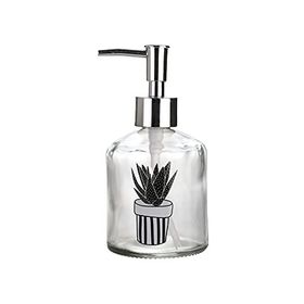Sia Kaktüs 1 Desen 300 ml 7,6x15,5 cm Cam Sıvı Sabunluk