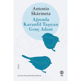Sia Kitap Ağzında Karanfil Taşıyan Genç Adam