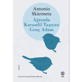Sia Kitap Ağzında Karanfil Taşıyan Genç Adam