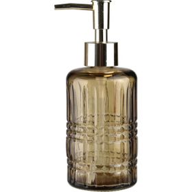 Sia Yıldız Desenli Kahverengi 300 ml 6,8x17,6 cm Cam Sıvı Sabunluk