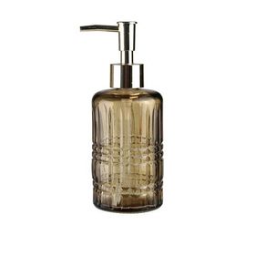 Sia Yıldız Desenli Kahverengi 300 ml 6,8x17,6 cm Cam Sıvı Sabunluk