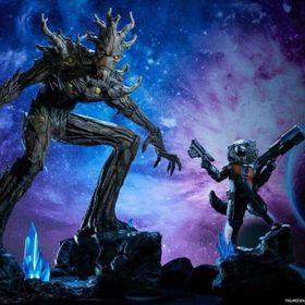 Sideshow Collectibles Groot & Rocket Racoon Premium Format Figure