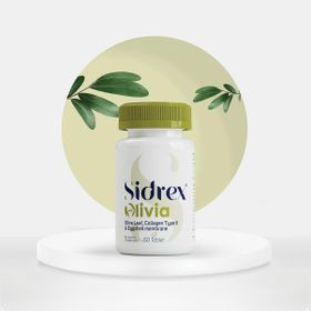 Sidrex Olivia Zeytin Yaprağı Tip 2 Kolajen Yumurta Kabuğu Zarı 60 Tablet