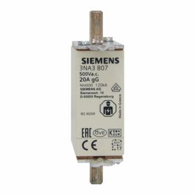 Siemens 3NA3807 Steatit Gövdeli NH-Bıçaklı 20A Sigorta