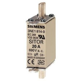 Siemens 3NE1820-0 80A 21 mm Bıçaklı Tip Sitor Hızlı Sigorta Buşon