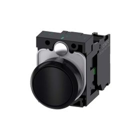 Siemens 3SU1100-0AB10-1BA0 1 No Komple Yay Dönüşlü Plastik Siyah Buton