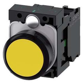 Siemens 3SU1100-0AB30-1BA0 Sarı No:1 Komple Yaylı Buton