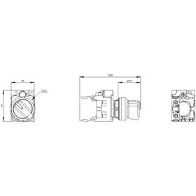 Siemens 3SU1100-2BF60-1BA0 Komple Mandal Butonu