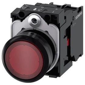 Siemens 3SU1102-0AB20-1CA0 24 AC/DC 1NC Kırmızı Komple Işıklı Yay Dönüşlü Led Buton