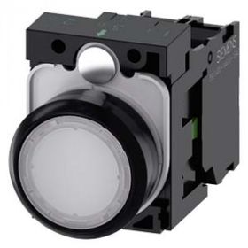 Siemens 3SU1102-0AB60-1BA0 Komple Işıklı Yay Dönüşlü Ac/Dc Beyaz Buton