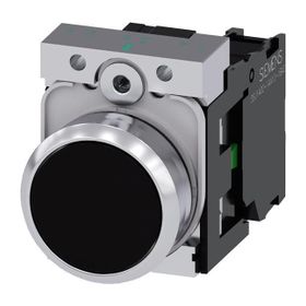 Siemens 3SU1150-0AB10-1BA0 Metal Yay Dönüşlü Siyah Buton