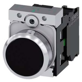 Siemens 3SU1150-0AB10-1BA0 Metal Yay Dönüşlü Siyah Buton