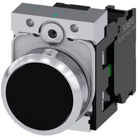 Siemens 3SU1150-0AB10-1BA0 Metal Yay Dönüşlü Siyah Buton