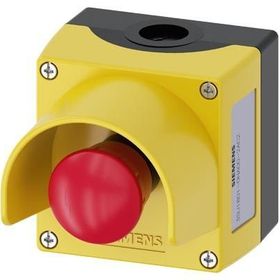 Siemens 3SU1801-0NA00-2AC2 1NC Çevir-Kur Korumalı Kutulu Acil Durdurma Buton Seti