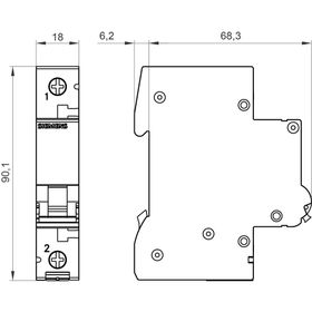 Siemens 5SL4102-7 10kA 1x2A NC Otomatik Sigorta