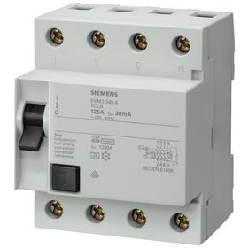 Siemens 5SM3645-0 300 mA 3x125 A Hata AkımIı Koruma Anahtarı