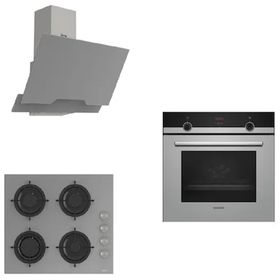 Siemens & Ferre Lux Grion HB514FBH0T - D065 - CS208 Gri 3'lü Ankastre Set