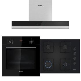 Siemens HB012FBB1T - EO7C6PP30O - LC67BBK60 Siyah 3'lü Ankastre Set