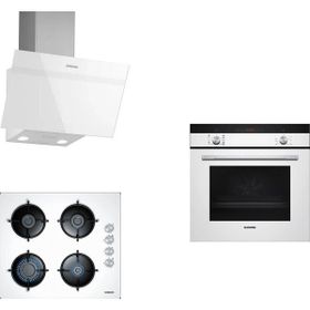 Siemens HB214FBW1T - EO6C2PB11O - LC63KPJ20T Beyaz 3'lü Ankastre Set