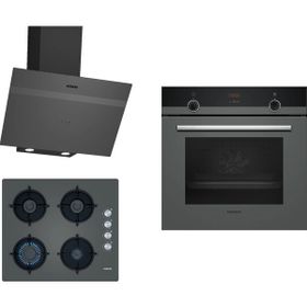 Siemens HB514FBH2T - EO6C9PO00 - LC64KPJ70T Gri 3'lü Ankastre Set