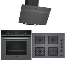 Siemens HB514FBH2T - LC64KPJ70T - EO6C8PP30O Gri 3'lü Ankastre Set