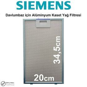 Siemens LC65KA270T Davlumbaz Filtresi 20x34.5 cm Aspiratör Filtre