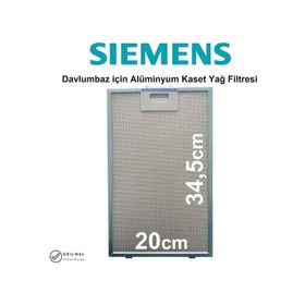 Siemens LC65KA270T Davlumbaz Filtresi 20x34.5 cm Aspiratör Filtre