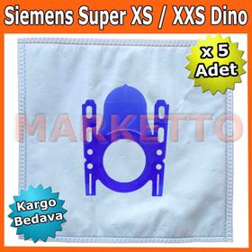 Siemens Super XS XXS Dino Bez 5 Adet Uyumlu Süpürge Toz Torba