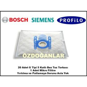 Siemens Typ G, XS 25 Adet Dino Süpürge Torbası