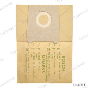Siemens VS 06G 2202 10 Adet Uyumlu Süpürge Toz Torbası