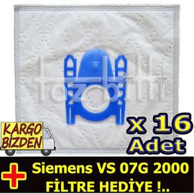 Siemens VS 07G 2000 Toz 16 Adet Süpürge Torbası