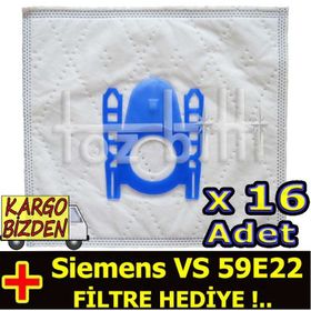 Siemens VS 59E22 Toz 16 Adet Süpürge Torbası