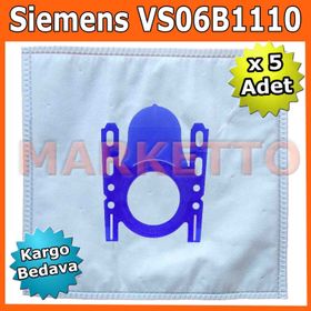 Siemens VS06B1110 Bez 5 Adet Uyumlu Süpürge Toz Torba