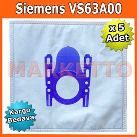 Siemens VS63A00 Bez 5 Adet Uyumlu Süpürge Toz Torba
