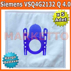 Siemens VSQ4G2132 Q 4.0 Bez 5 Adet Uyumlu Süpürge Toz Torba