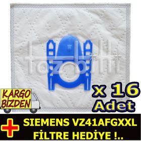 Siemens VZ41AFGXXL Toz 16 Adet Süpürge Torbası