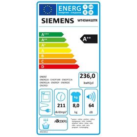 Siemens WT45W410TR A ++ Sınıfı 8 Kg Çamaşır Kurutma Makinesi Beyaz