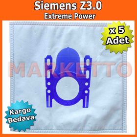 Siemens Z3.0 Extreme Power Bez 5 Adet Uyumlu Süpürge Toz Torba