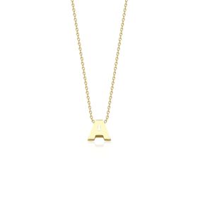 Siena 14 Ayar Altın A Harfli Kolye